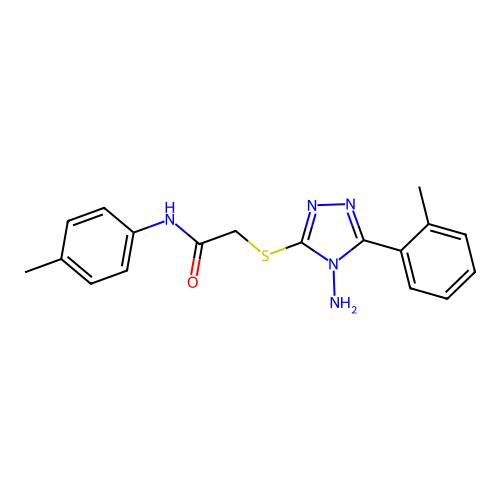 2-{[4-amino-5-(2-methylphenyl)-4H-1,2,4-triazol-3-yl]sulfanyl}-N-(4-methylphenyl)acetamide structure