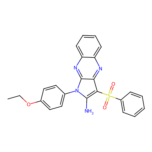 1-(4-ethoxyphenyl)-3-(phenylsulfonyl)-1H-pyrrolo[2,3-b]quinoxalin-2-amine structure