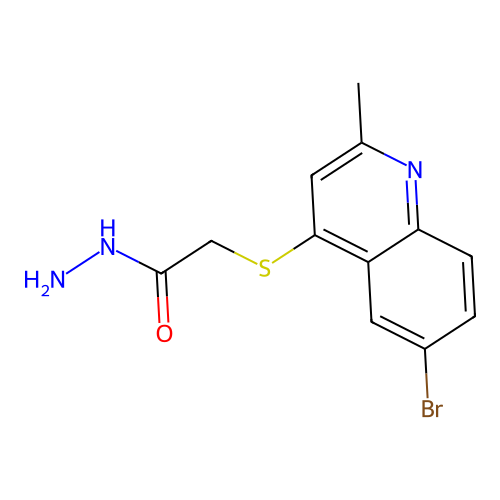 2-(6-Bromo-2-methylquinolin-4-yl)sulfanylacetohydrazide structure