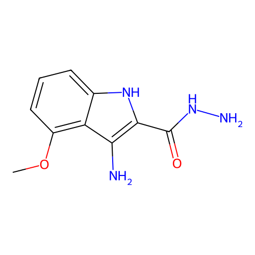 3-amino-4-methoxy-1H-indole-2-carbohydrazide structure