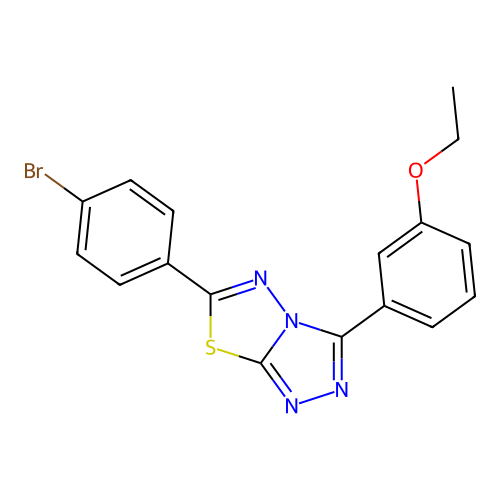 6-(4-Bromophenyl)-3-(3-ethoxyphenyl)-[1,2,4]triazolo[3,4-b][1,3,4]thiadiazole structure