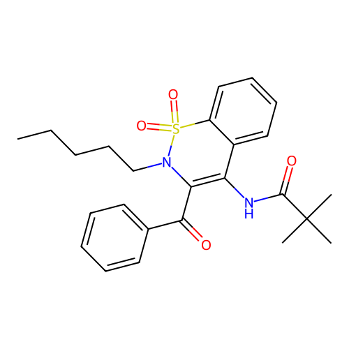 N-(3-benzoyl-1,1-dioxo-2-pentyl-1 structure