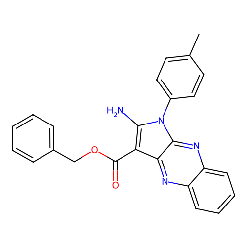 Benzyl 2-amino-1-(4-methylphenyl)pyrrolo[3,2-b]quinoxaline-3-carboxylate structure