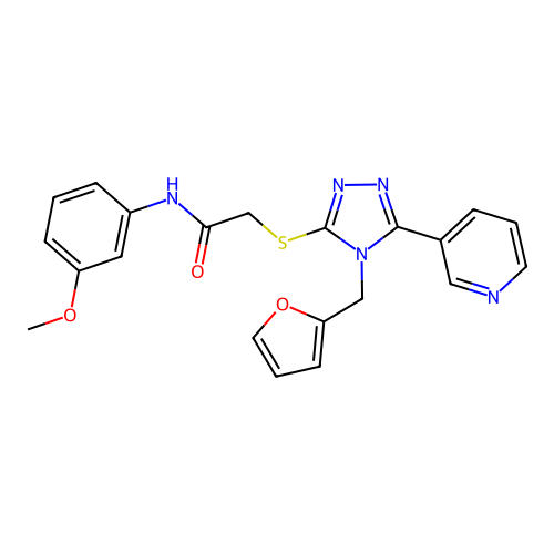 2-{[4-(furan-2-ylmethyl)-5-(pyridin-3-yl)-4H-1,2,4-triazol-3-yl]sulfanyl}-N-(3-methoxyphenyl)acetamide structure