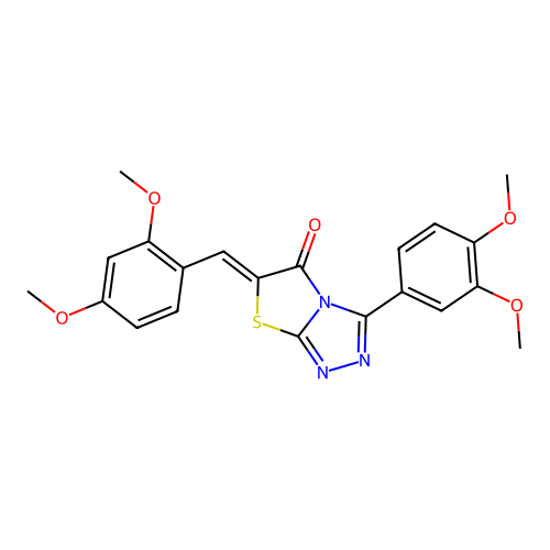 (Z)-6-(2,4-dimethoxybenzylidene)-3-(3,4-dimethoxyphenyl)thiazolo[2,3-c][1,2,4]triazol-5(6H)-one structure