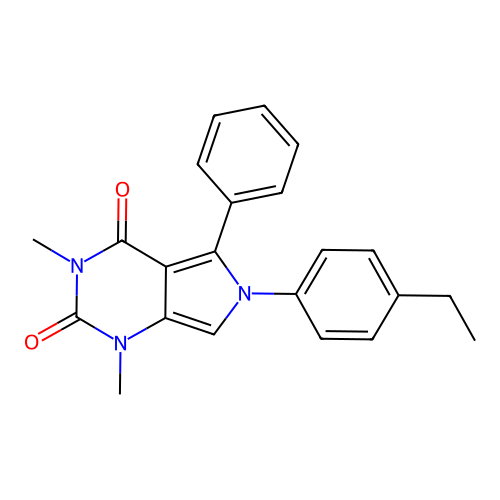 6-(4-ethylphenyl)-1,3-dimethyl-5-phenyl-1H-pyrrolo[3,4-d]pyrimidine-2,4(3H,6H)-dione structure