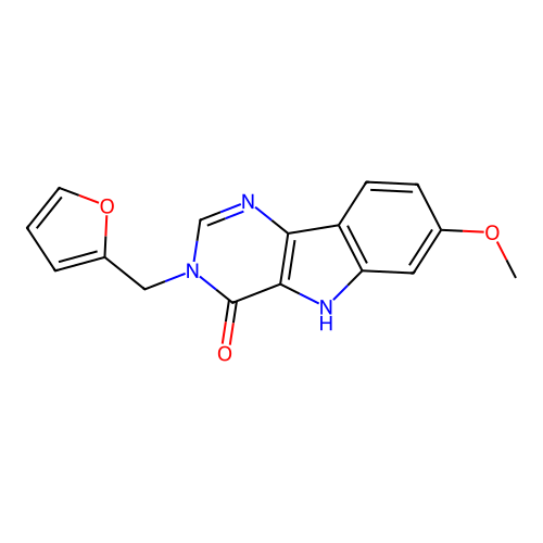 3-Furan-2-ylmethyl-7-methoxy-3,5-dihydro-pyrimido[5,4-b]indol-4-one structure
