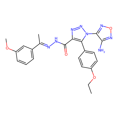 C22H22N8O4 structure