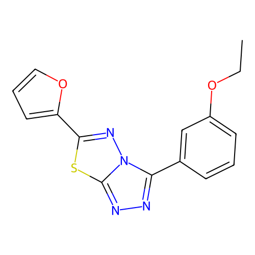 3-(3-Ethoxyphenyl)-6-(furan-2-yl)-[1,2,4]triazolo[3,4-b][1,3,4]thiadiazole structure