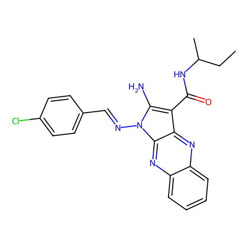 C22H21ClN6O structure