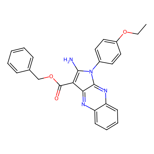 benzyl 2-amino-1-(4-ethoxyphenyl)-1H-pyrrolo[2,3-b]quinoxaline-3-carboxylate structure