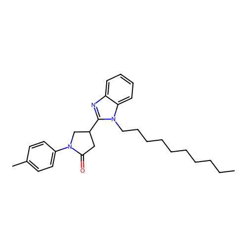 4-(1-Decylbenzimidazol-2-yl)-1-(4-methylphenyl)pyrrolidin-2-one structure