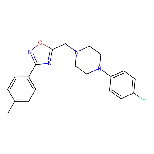 1-(4-Fluorophenyl)-4-{[3-(4-methylphenyl)-1,2,4-oxadiazol-5-yl]methyl}piperazine structure
