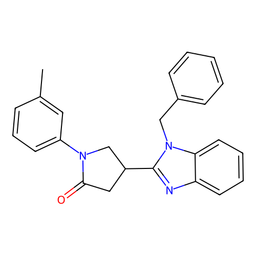 1-(3-Methylphenyl)-4-[1-benzylbenzimidazol-2-yl]pyrrolidin-2-one structure