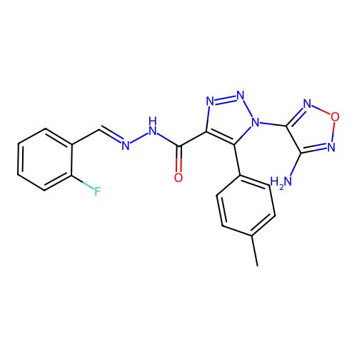 C19H15FN8O2 structure