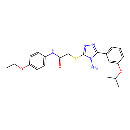 2-{4-amino-5-[3-(methylethoxy)phenyl](1,2,4-triazol-3-ylthio)}-N-(4-ethoxyphen yl)acetamide structure