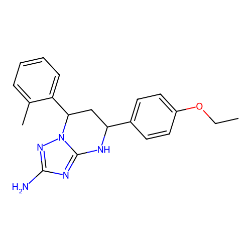 5-(4-ethoxyphenyl)-7-(2-methylphenyl)-4,5,6,7-tetrahydro[1,2,4]triazolo[1,5-a]pyrimidin-2-amine structure
