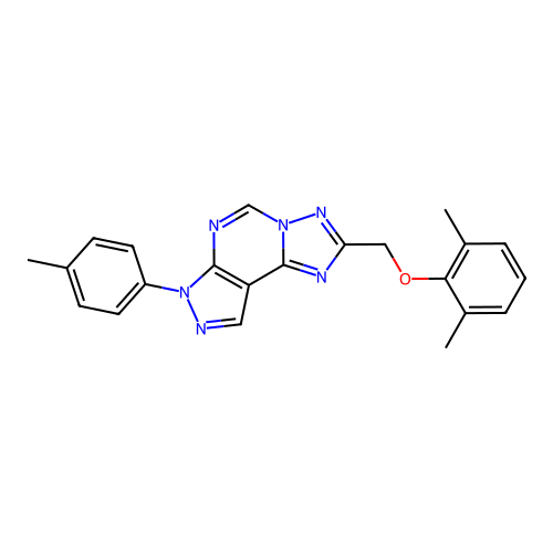 2,6-DIMETHYLPHENYL {[7-(4-METHYLPHENYL)-7H-PYRAZOLO[4,3-E][1,2,4]TRIAZOLO[1,5-C]PYRIMIDIN-2-YL]METHYL} ETHER structure