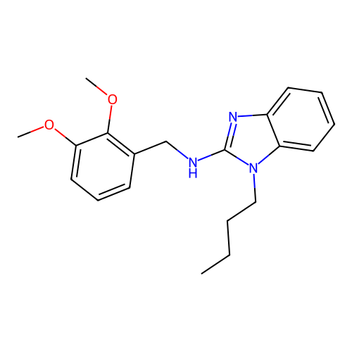 1-butyl-N-(2,3-dimethoxybenzyl)-1H-benzimidazol-2-amine structure