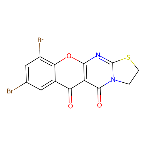 8,10-Dibromo-2,3-dihydrochromeno[2,3-d]thiazolo[3,2-a]pyrimidine-5,6-dione structure