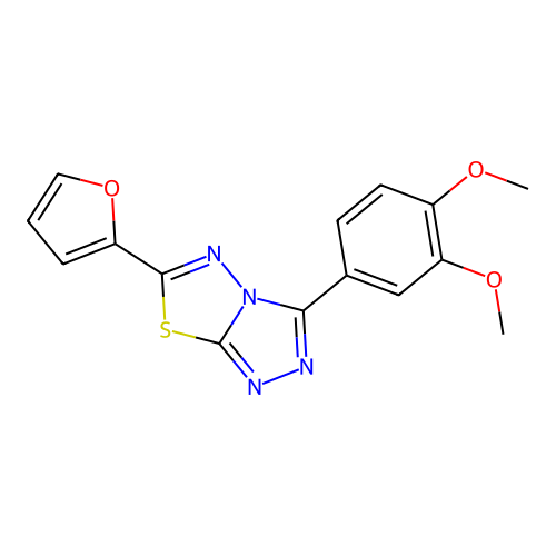 3-(3,4-Dimethoxyphenyl)-6-(furan-2-yl)-[1,2,4]triazolo[3,4-b][1,3,4]thiadiazole structure