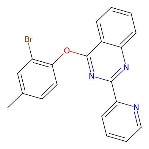 4-(2-Bromo-4-methylphenoxy)-2-(pyridin-2-yl)quinazoline structure