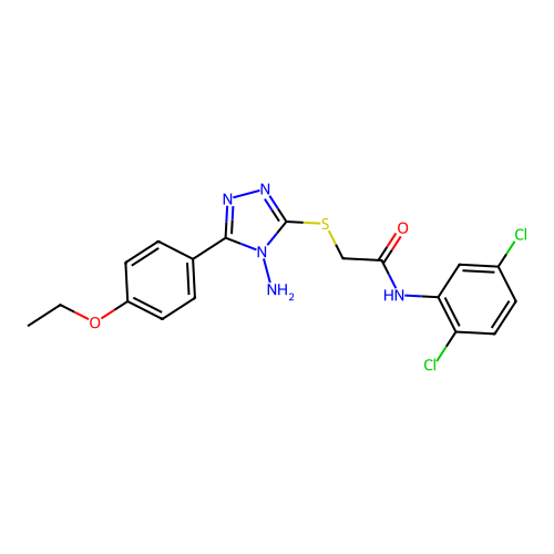 2-{[4-amino-5-(4-ethoxyphenyl)-4H-1,2,4-triazol-3-yl]sulfanyl}-N-(2,5-dichlorophenyl)acetamide structure