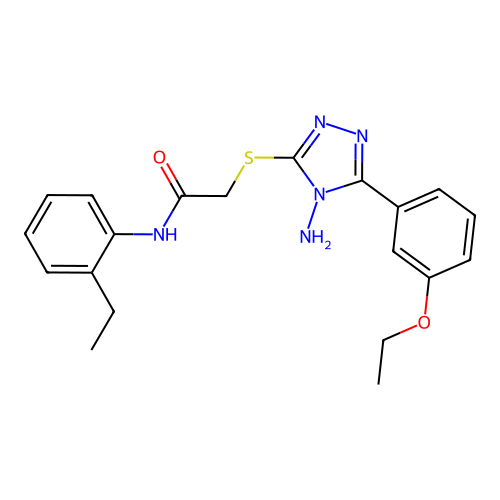 2-[4-amino-5-(3-ethoxyphenyl)(1,2,4-triazol-3-ylthio)]-N-(2-ethylphenyl)acetam ide structure