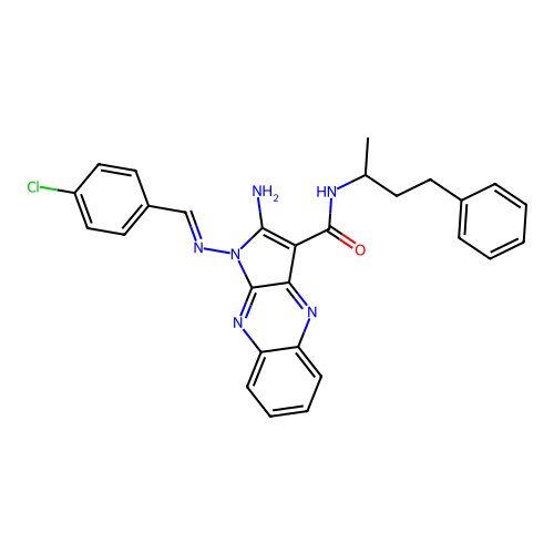 C28H25ClN6O structure