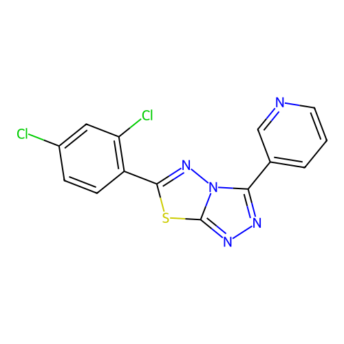 6-(2,4-Dichlorophenyl)-3-pyridin-3-yl-[1,2,4]triazolo[3,4-b][1,3,4]thiadiazole structure