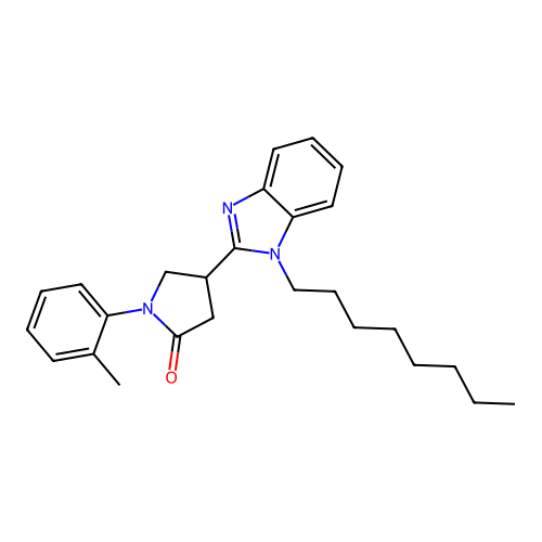 1-(2-Methylphenyl)-4-(1-octylbenzimidazol-2-yl)pyrrolidin-2-one structure
