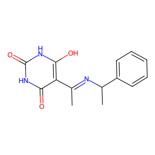 5-[1-(1-Phenyl-ethylamino)-ethylidene]-pyrimidine-2,4,6-trione structure