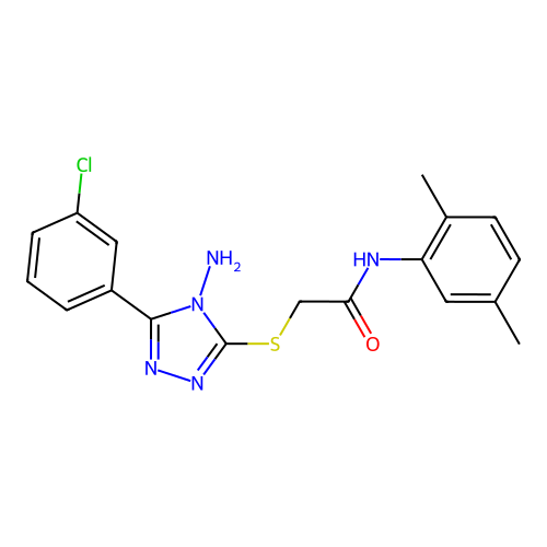 2-{[4-amino-5-(3-chlorophenyl)-4H-1,2,4-triazol-3-yl]sulfanyl}-N-(2,5-dimethylphenyl)acetamide structure