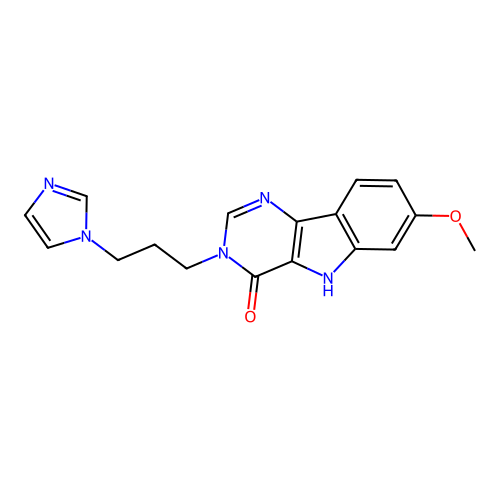 3-(3-Imidazol-1-yl-propyl)-7-methoxy-3,5-dihydro-pyrimido[5,4-b]indol-4-one structure