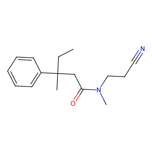 N-(2-氰乙基)-N,3-二甲基-3-苯基戊酰胺 structure