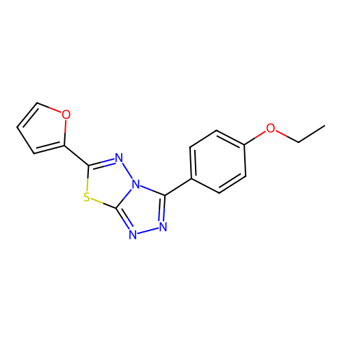 3-(4-Ethoxyphenyl)-6-(furan-2-yl)-[1,2,4]triazolo[3,4-b][1,3,4]thiadiazole structure