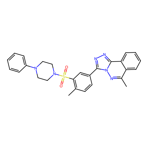 1-(2-METHYL-5-{6-METHYL-[1,2,4]TRIAZOLO[3,4-A]PHTHALAZIN-3-YL}BENZENESULFONYL)-4-PHENYLPIPERAZINE structure