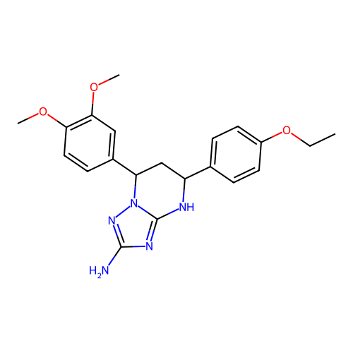 7-(3,4-dimethoxyphenyl)-5-(4-ethoxyphenyl)-1,5,6,7-tetrahydro-[1,2,4]triazolo[1,5-a]pyrimidin-2-amine structure