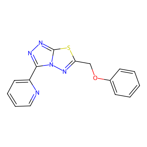 6-(Phenoxymethyl)-3-pyridin-2-yl-[1,2,4]triazolo[3,4-b][1,3,4]thiadiazole structure