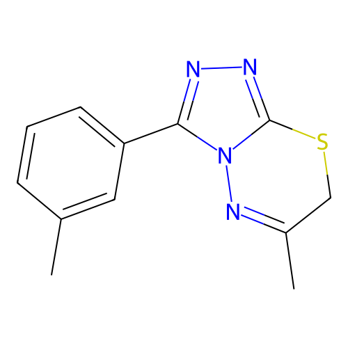 6-methyl-3-(3-methylphenyl)-7H-[1,2,4]triazolo[3,4-b][1,3,4]thiadiazine structure