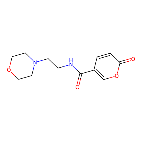 N-(2-morpholin-4-ylethyl)-6-oxopyran-3-carboxamide structure