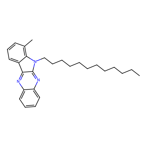 6-dodecyl-7-methyl-6H-indolo[2,3-b]quinoxaline structure