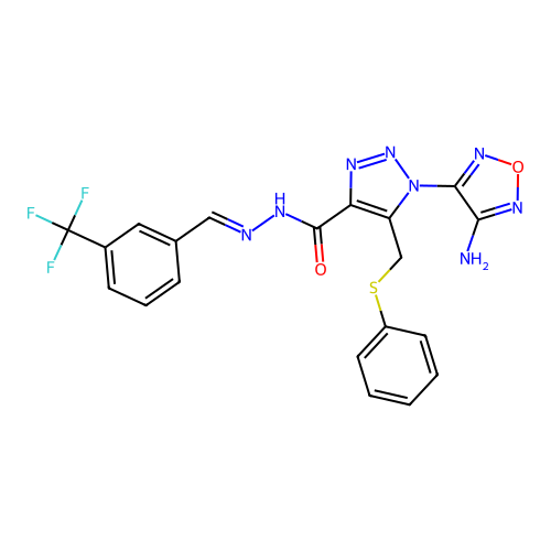 C20H15F3N8O2S structure