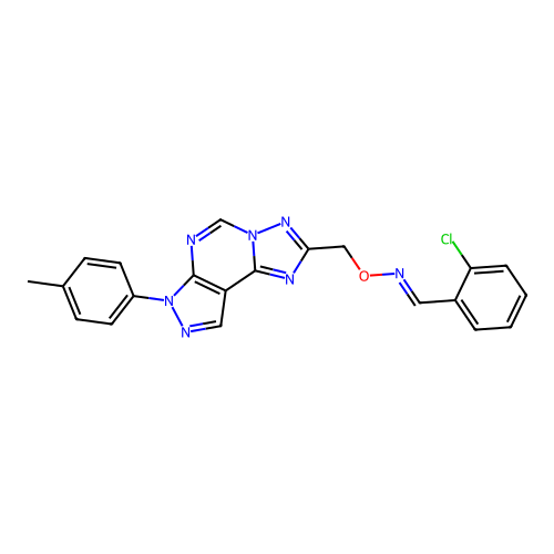 C21H16ClN7O structure