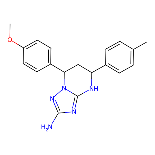 7-(4-methoxyphenyl)-5-(4-methylphenyl)-1,5,6,7-tetrahydro-[1,2,4]triazolo[1,5-a]pyrimidin-2-amine structure
