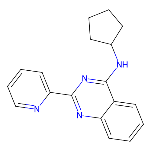 N-cyclopentyl-2-(pyridin-2-yl)quinazolin-4-amine structure