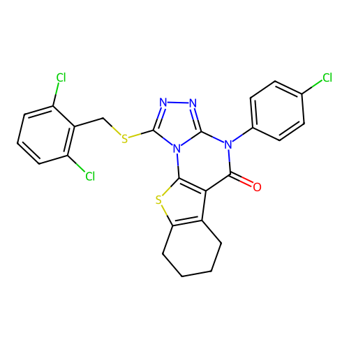 C24H17Cl3N4OS2 structure