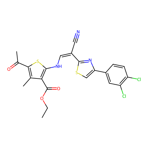 C22H17Cl2N3O3S2 structure