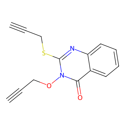 3-(prop-2-yn-1-yloxy)-2-(prop-2-yn-1-ylsulfanyl)quinazolin-4(3H)-one structure