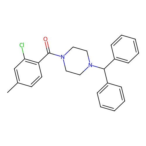 (2-Chloro-4-methylphenyl)[4-(diphenylmethyl)piperazin-1-yl]methanone structure